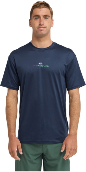 2026 Quiksilver Mens Nomad Surf Tee Short Sleeve Rash Vest EQYWR03477 - Dark Navy
